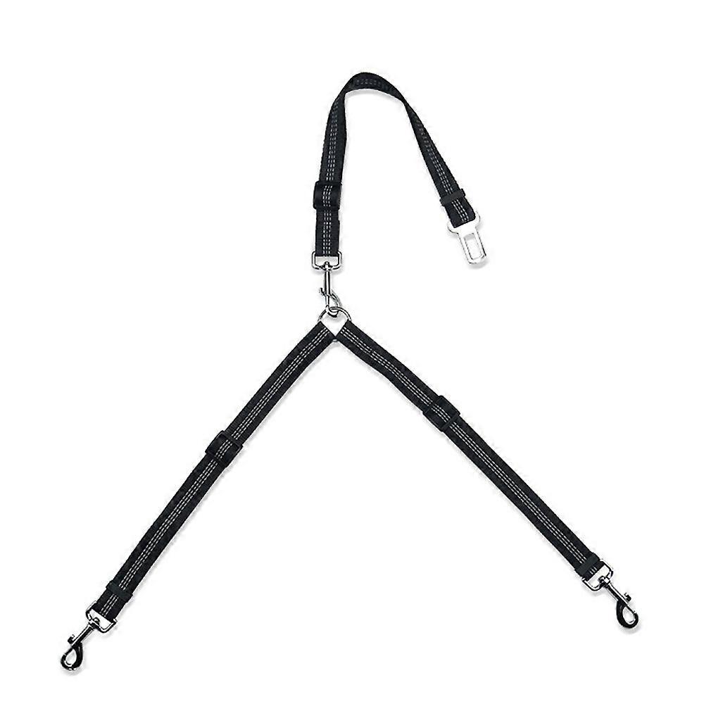 Reflective Stripes Leash Coupler, Tangle-Free, Dual Dog Walking