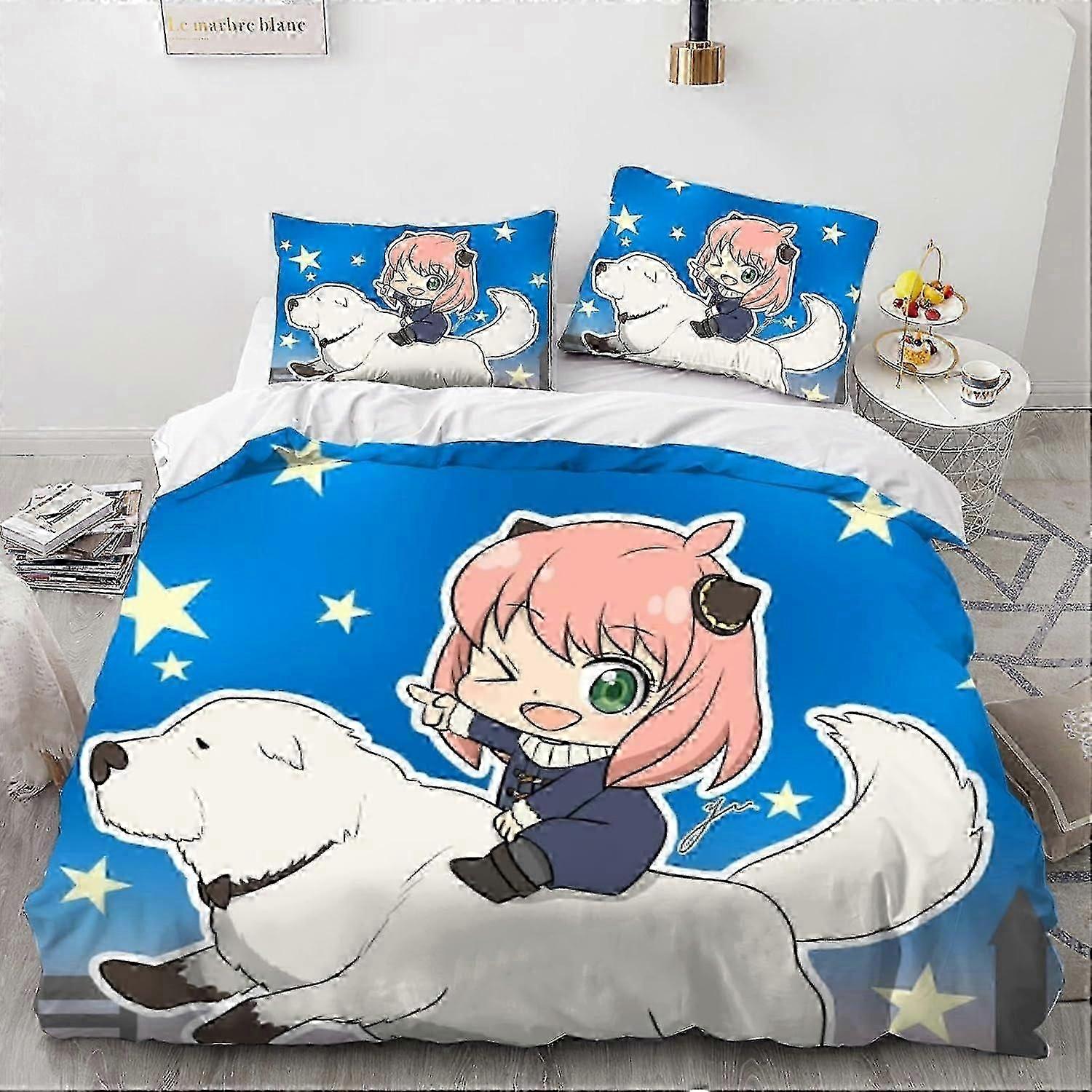 J2127 Lençóis Winnie the Pooh 3D Conjunto de Cama para Meninos Meninas Conjuntos de Capa de Edredão Menino e Menina Capa de Cama Macio Conjunto de Edredão, Zíper com Fronha Cama Shee