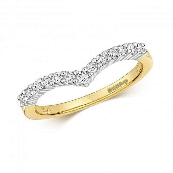 Diamond Jewellery 9K Gold Diamond Wishbone Ring RD143