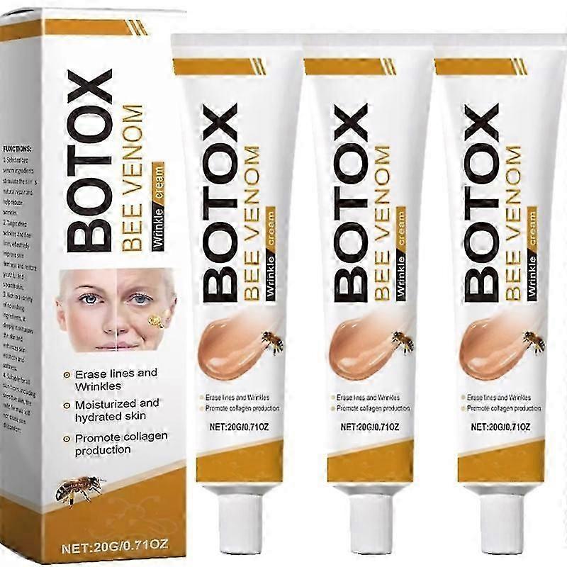 蜂毒除去クリーム、蜂毒アンチリンクルファーミングクリーム、蜂毒クリーム、保湿、すべての肌タイプのためのリフティングリカバリーNew3pcs20G