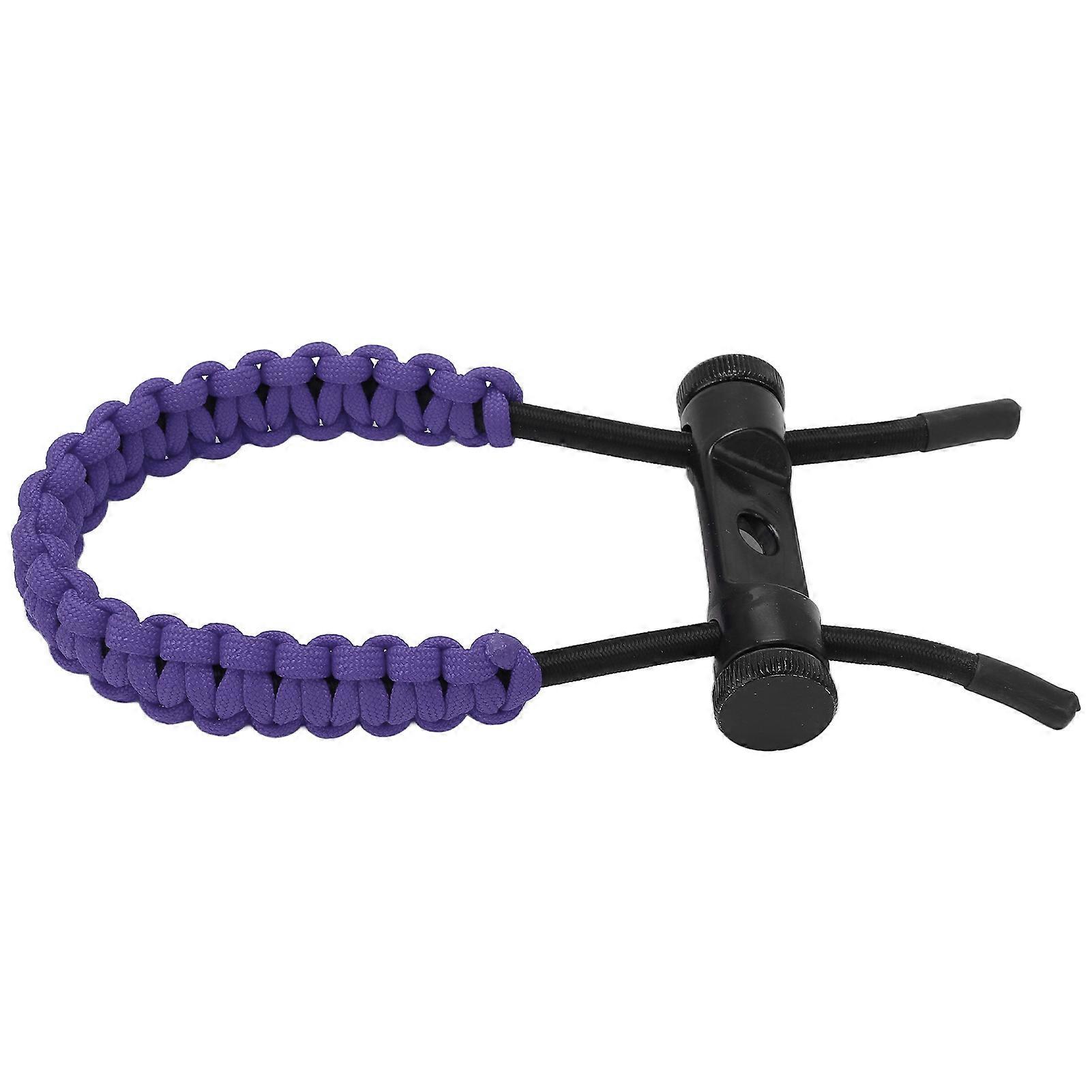 Compound Bow Wrist Strap, Adjustable Braided Bow String for Training and Exercise (Purple)