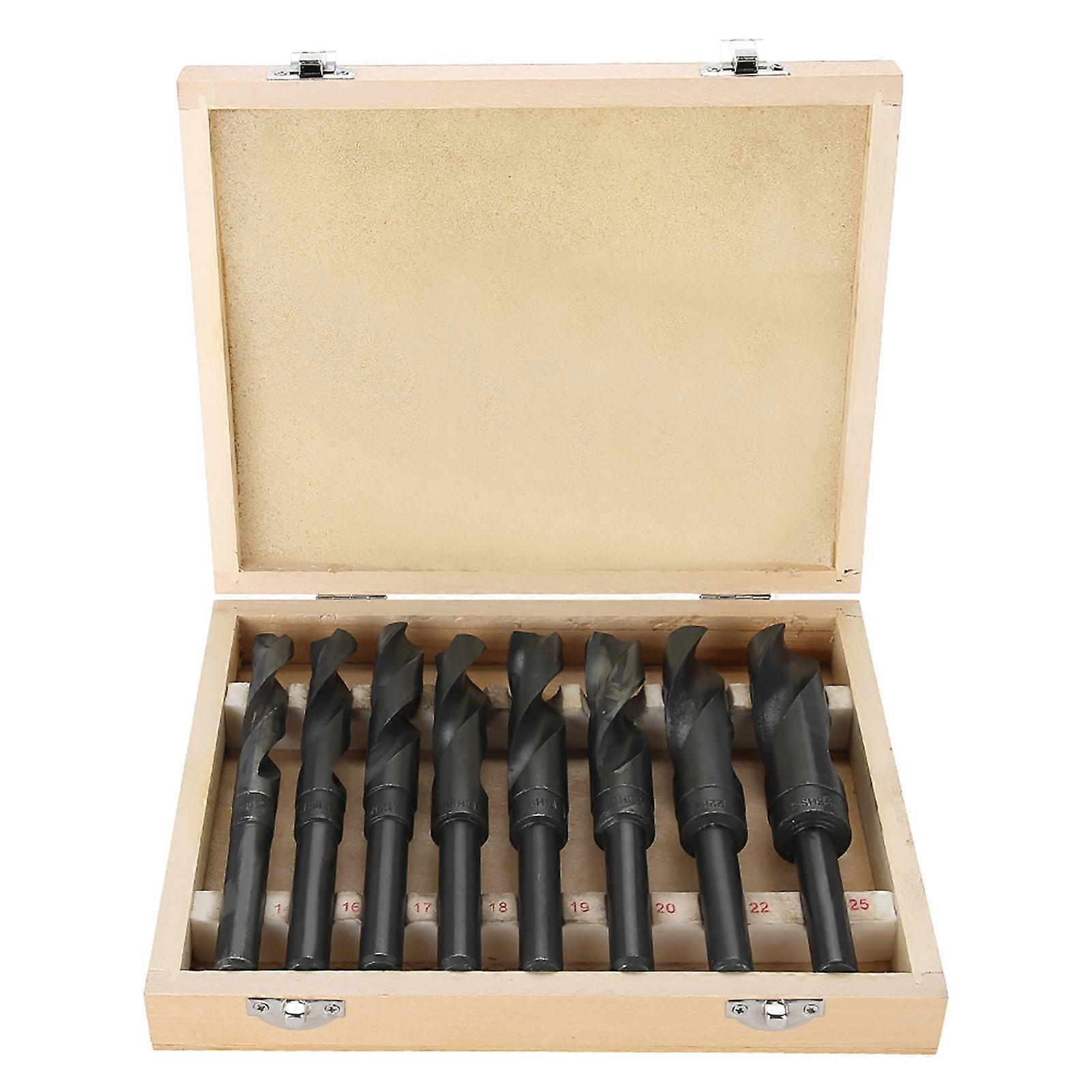 8Pcs/Lot 14-25mm High Speed Carbon Steel Drill Bits HSS Reduced Shank HSS Twist Drill Bits