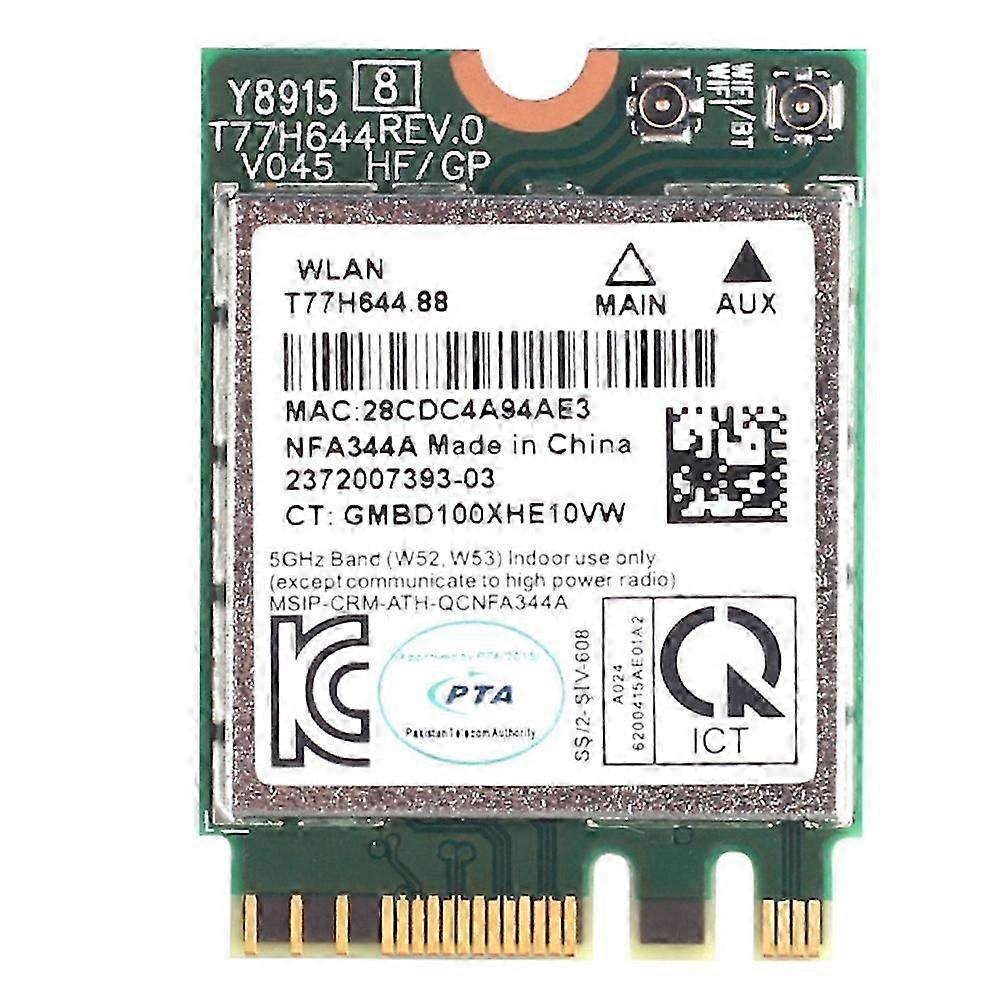 QCNFA344A 867Mbps 802.11AC voor WLAN draadloze WiFi-kaart Atheros QCNFA344A Dual Band Wi-Fi NGFF M.2 C