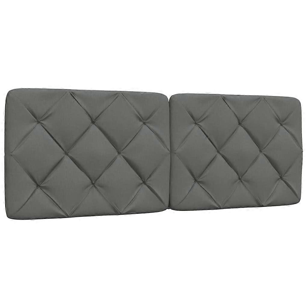 Headboard Cushion Dark Grey 120 cm Fabric