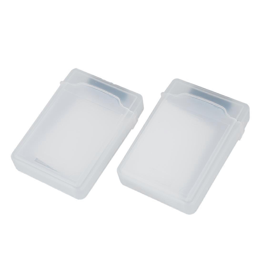 2 packs Clear 3.5 INCH SATA HDD Hard Drive Storage Case