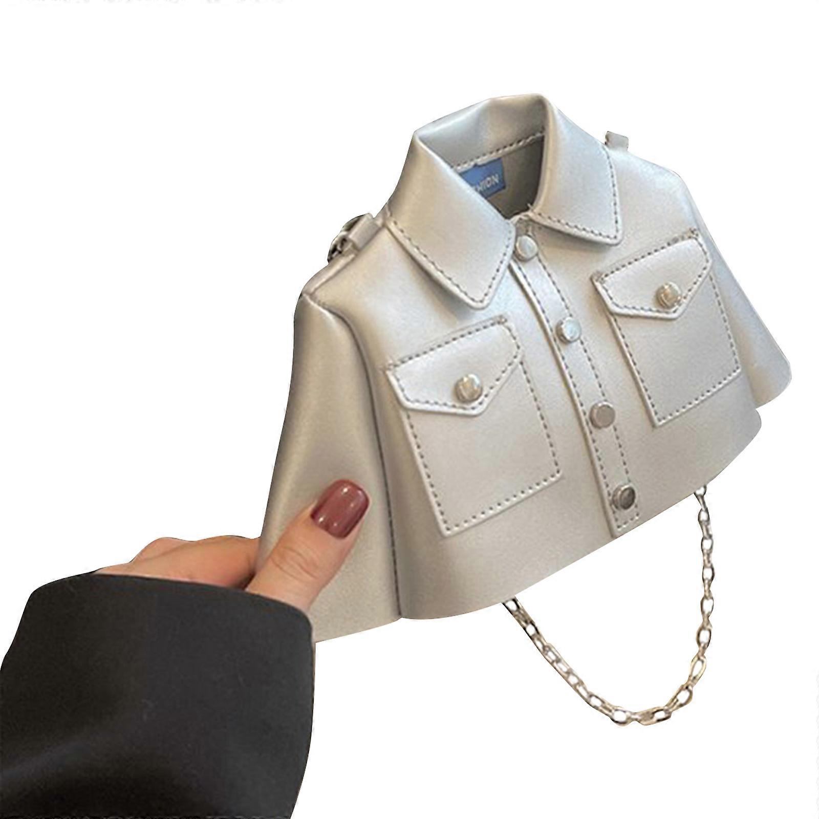 Borsa in PU per le donne Borsa a tracolla per ragazze Vestiti Borse versatili a forma di borsa a tracolla Borsa casual Beige/Nero/Verde/Rosa/Argento Argento