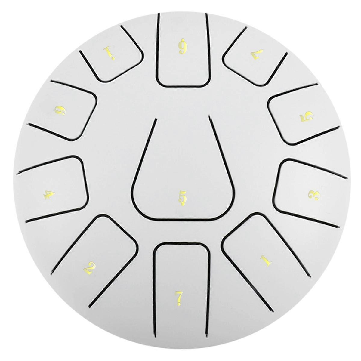 8 Inch Steel Tongue Drum, 11 Note Tambourine F