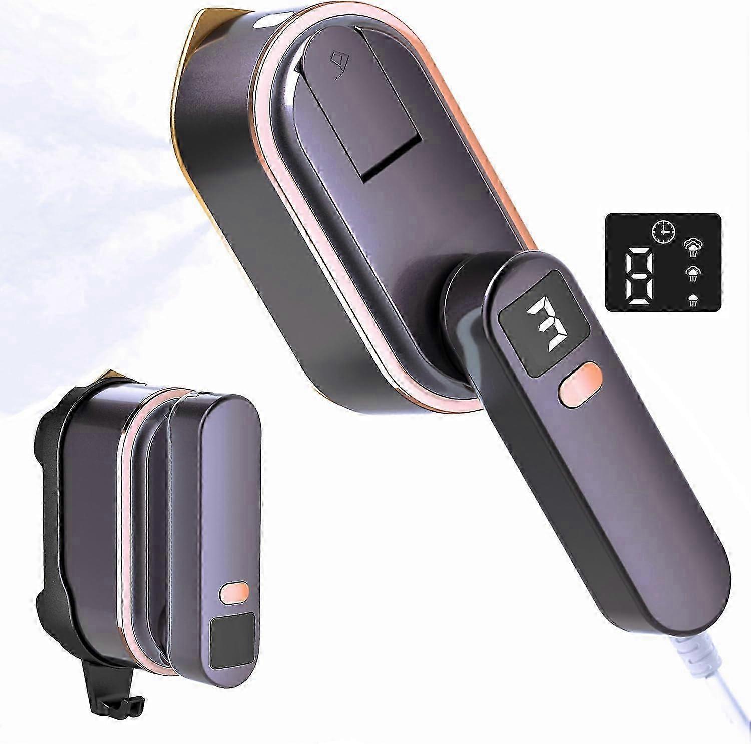1PCS Travel Clothes Steamer Portable Iron - LCD Screen 2 in 1 Powerful Steam Clothing ,Iron for Travel,Home,Office