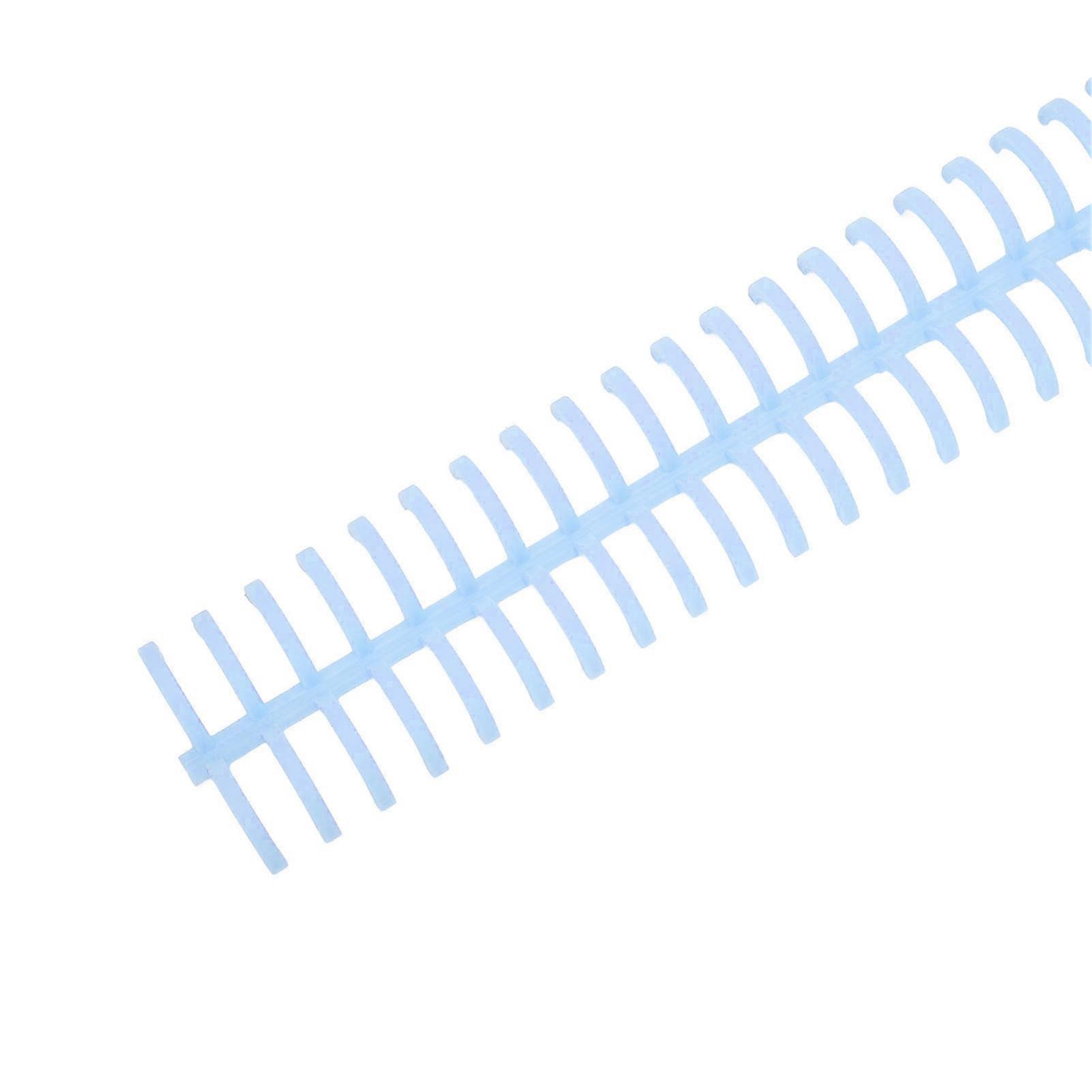 Spiral Binding Kit, 10 Pieces, 130 Sheet Capacity, 30 Hole Binding, 16mm Diameter, Light Blue
