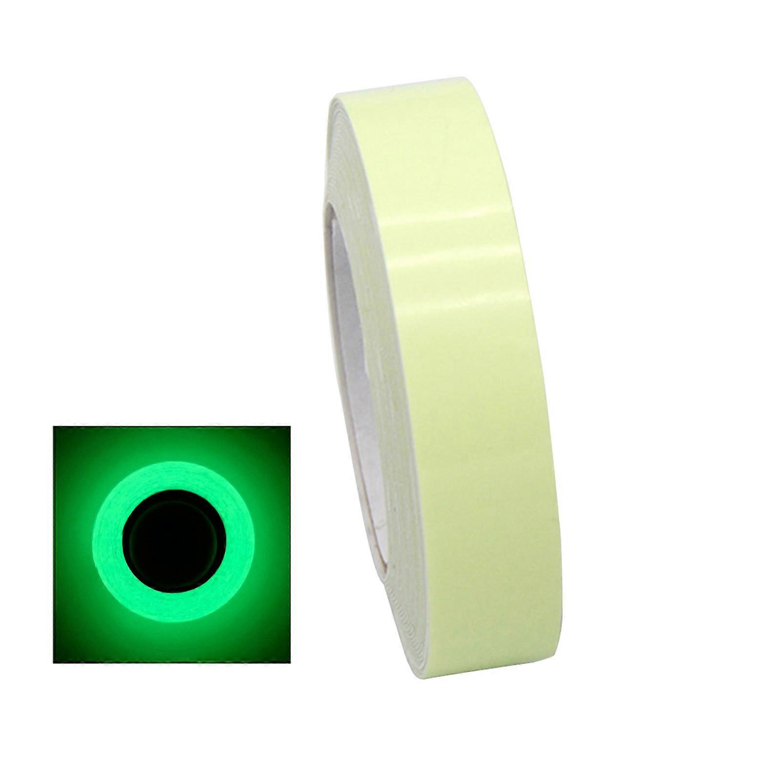 Glow in The Dark Tape — 16 Ft x 0.4 Inch Bright, & Long-Lasting Fluorescent Tape — Luminous Tape for Halloween, Home