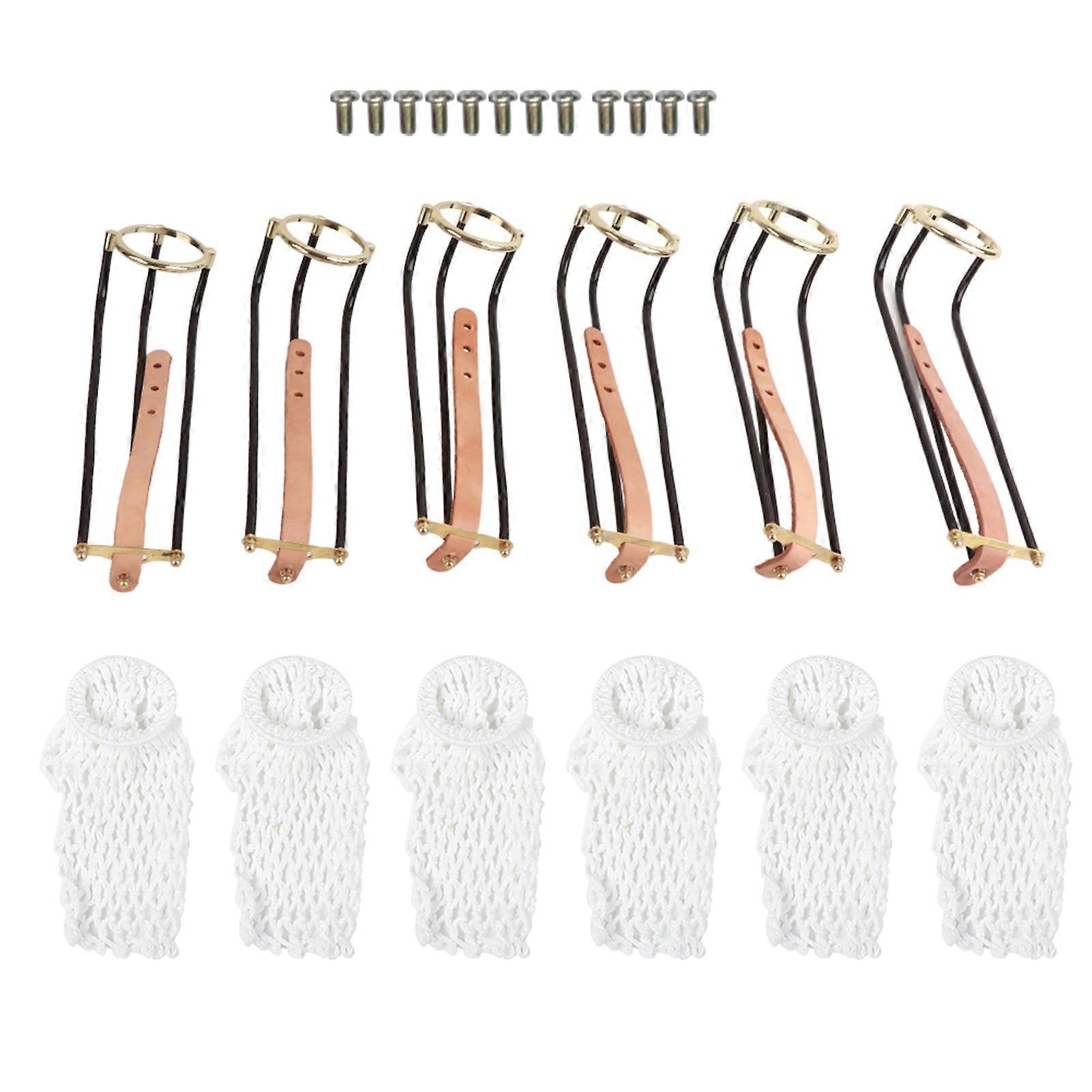 6 Pcs Billiards Table Pocket Rail Slide Track with Net Bags Snooker Billiard Table Accessories