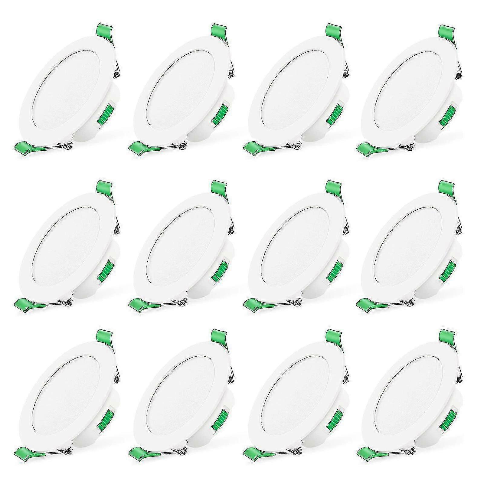 7w White Led Downlight - 12pcs Slim Recessed Ceiling Spot Lights