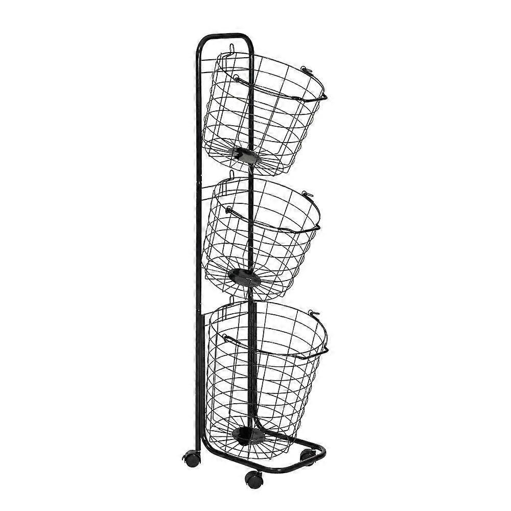 3-Layers Laundry Basket for Laundry Storage and Organizer Clothes Organizer Cart