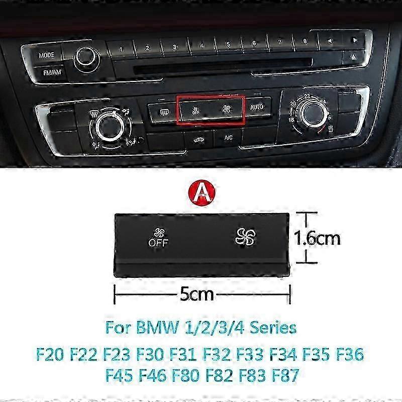 For Dashboard Air Conditioner Fan Wind Volume Button Capes For BMW 1 2 3 4 X1 X3 X5 X6 Series F20 F30 F35 F80 F25 F26 E70 E84 E90