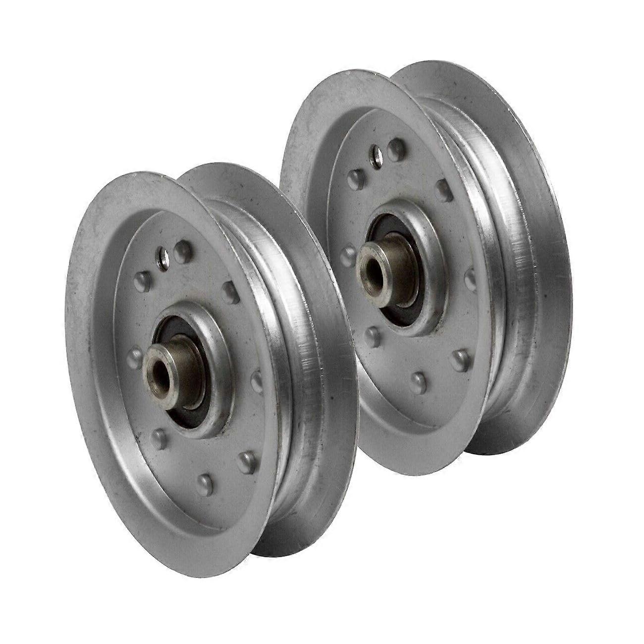 2Pk Flat Idler Pulley for Snapper 7023966, 1-8585, 7023966Yp, 3/8 Inch Inner Diameter, Durable Compatibility