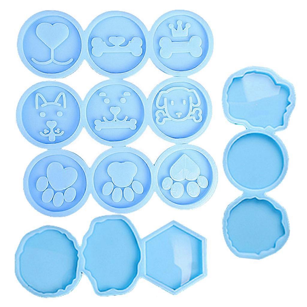 Phone Grip Mold Epoxy Resin On Top Mold Kit 15 Cavity Silicone Irregular Round Mount Phone Holder Stand Molds Craft Tool Blue