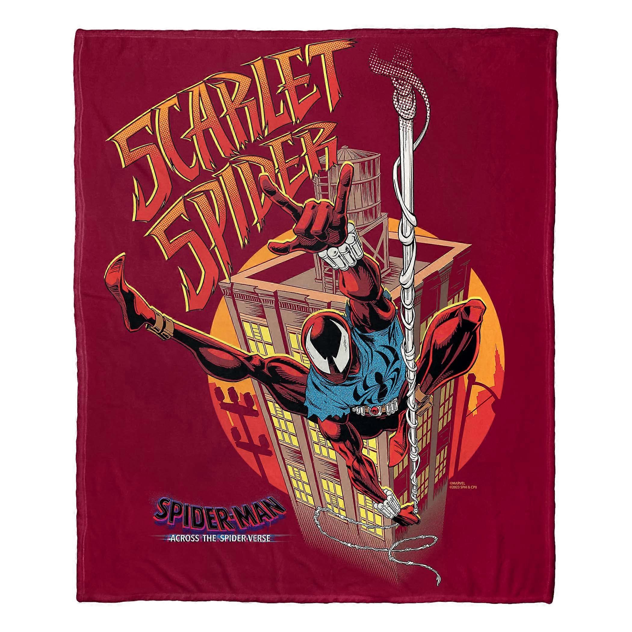 Spider-Man Silk Touch Throw Blanket, 50 x 60 Inches, Scarlet Spider Character Design, Cozy Fleece Material