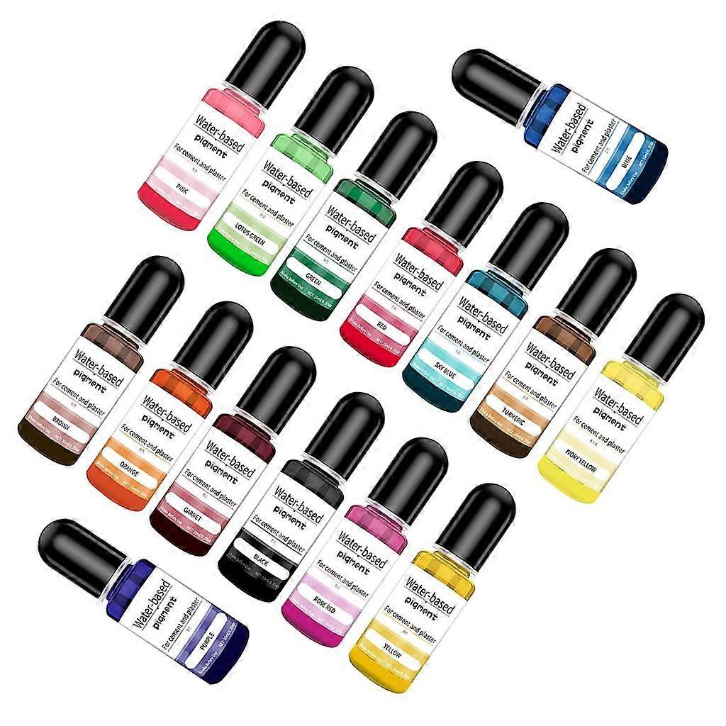 15 Color Liquid Colorant Water-Base Pigment for Plasters Mortars Easy to Store