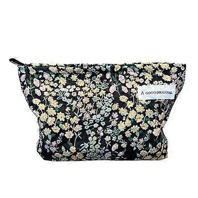 embroidered convenient and compact reversible makeup brush holder