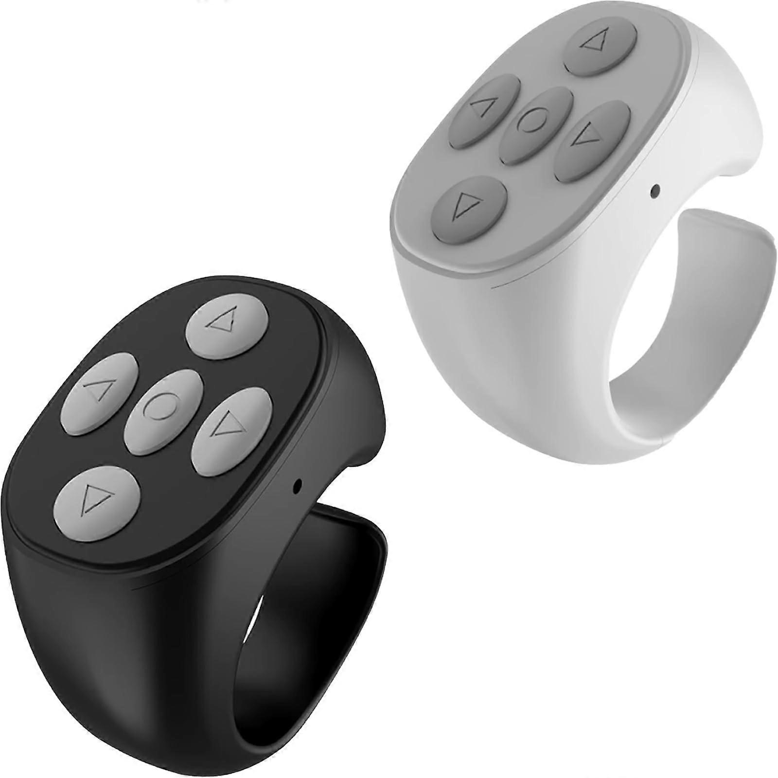 Fingertip Wireless Bluetooth Scrolling Ring for iPhone & Android, Touch Control, Compact Design, Adjustable Size