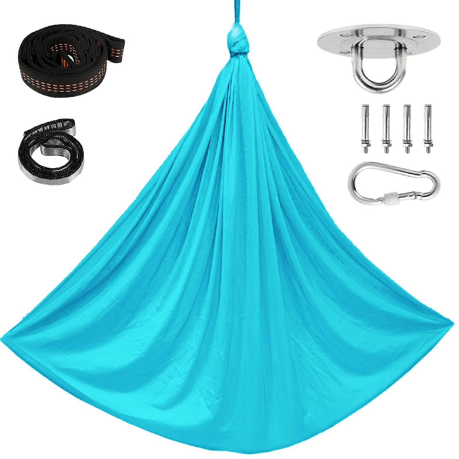 Kids Sensory Swings Stretch Resistant Swings Hammock Double Layers Comfortable Cuddle Swings Easy to Installation Sky blue