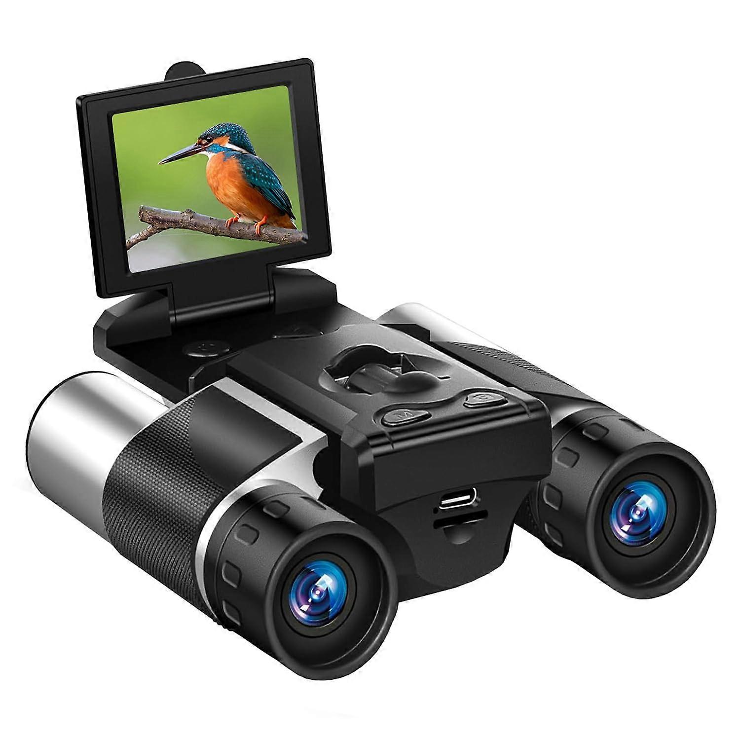 Digital Telescope HighDefinition Video Camera Starlight Night Vision Bird Watching Goggles Outdoor Dual Tube Digital Telescope with Screen