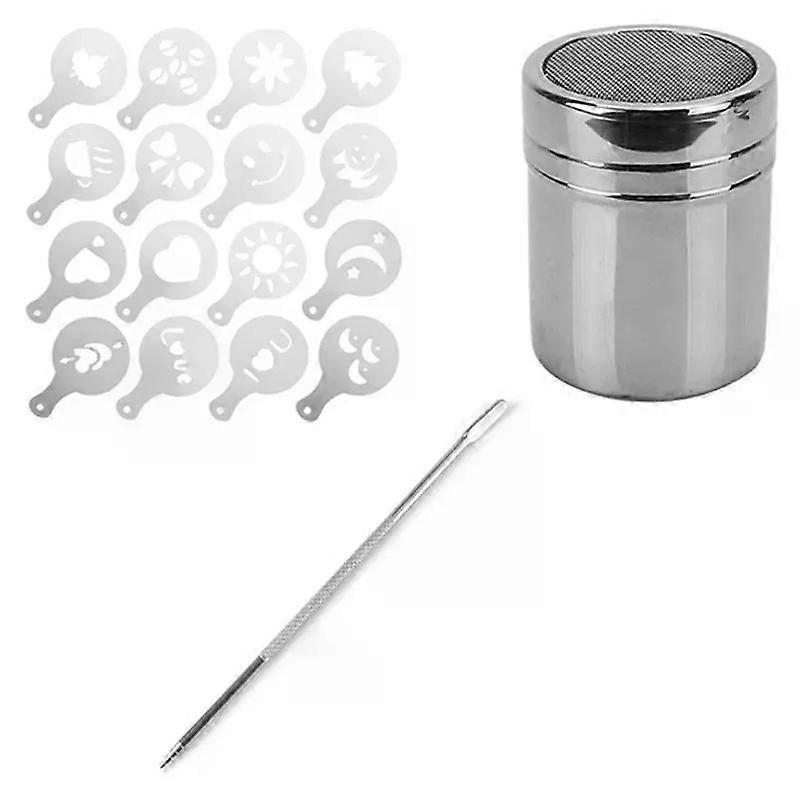 Coffee Writing Stencil Chocolate Shaker Cocoa Flour Sifter 16 Coffee Stencil Template Stencil for Drawing on Coffee