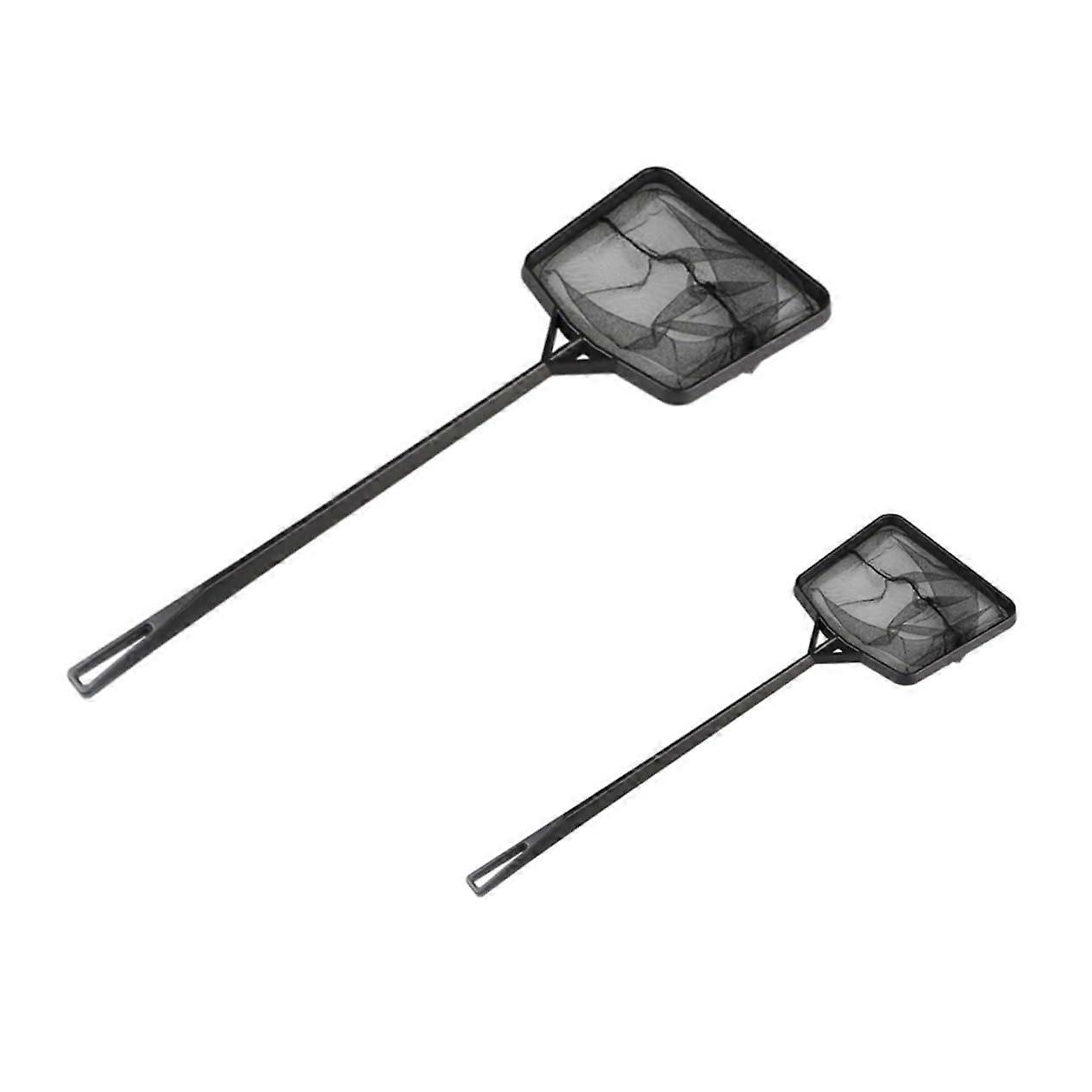 2pcs Aquarium Dip Net for Fish Tank, High Strength Portable Black Fishtank Net for Fish and Shrimp Catching
