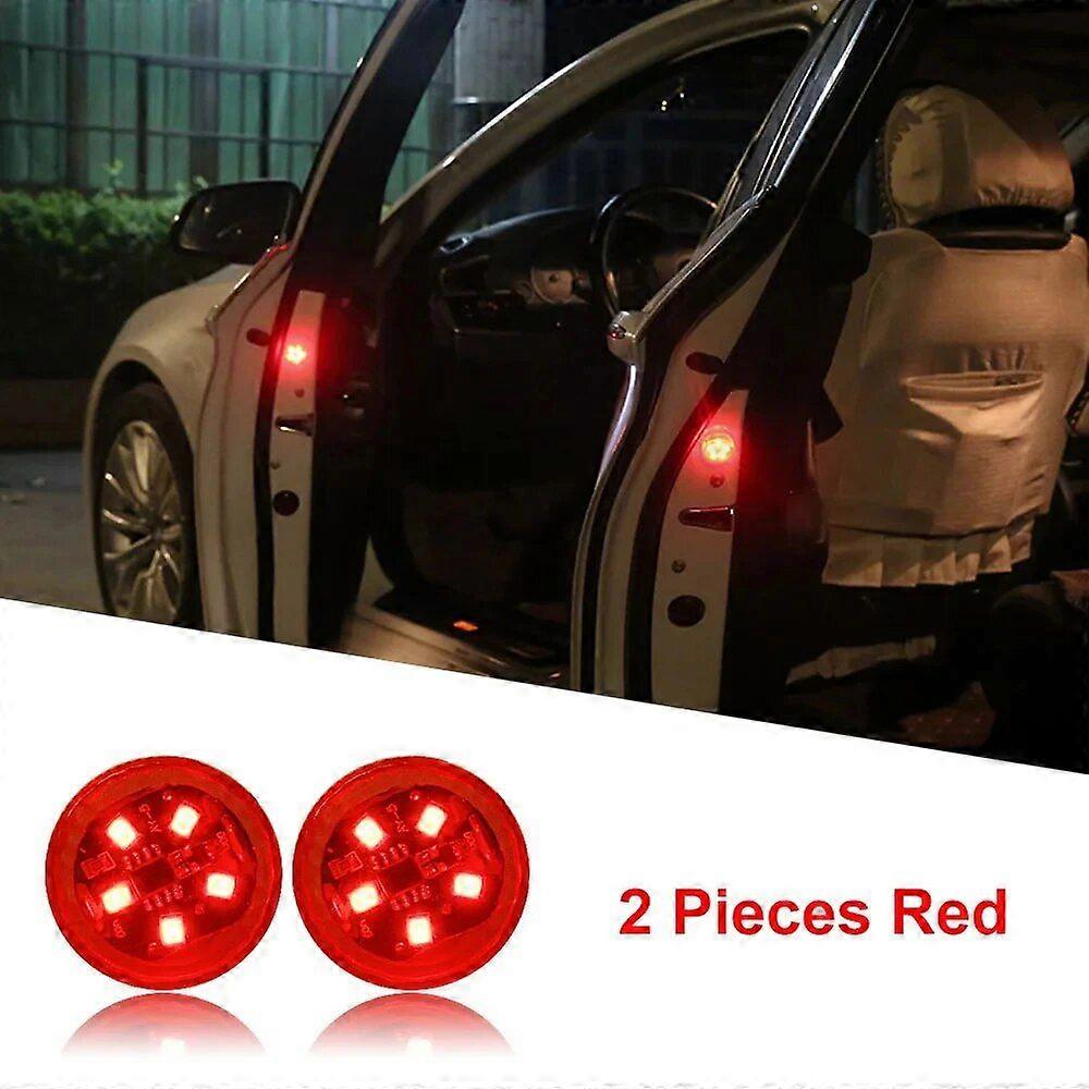 Universal LED Car Opening Door Safety Warning Anti-collision Lights Magnetic Sensor Strobe Flashing Alarm Lights Parking Lamp