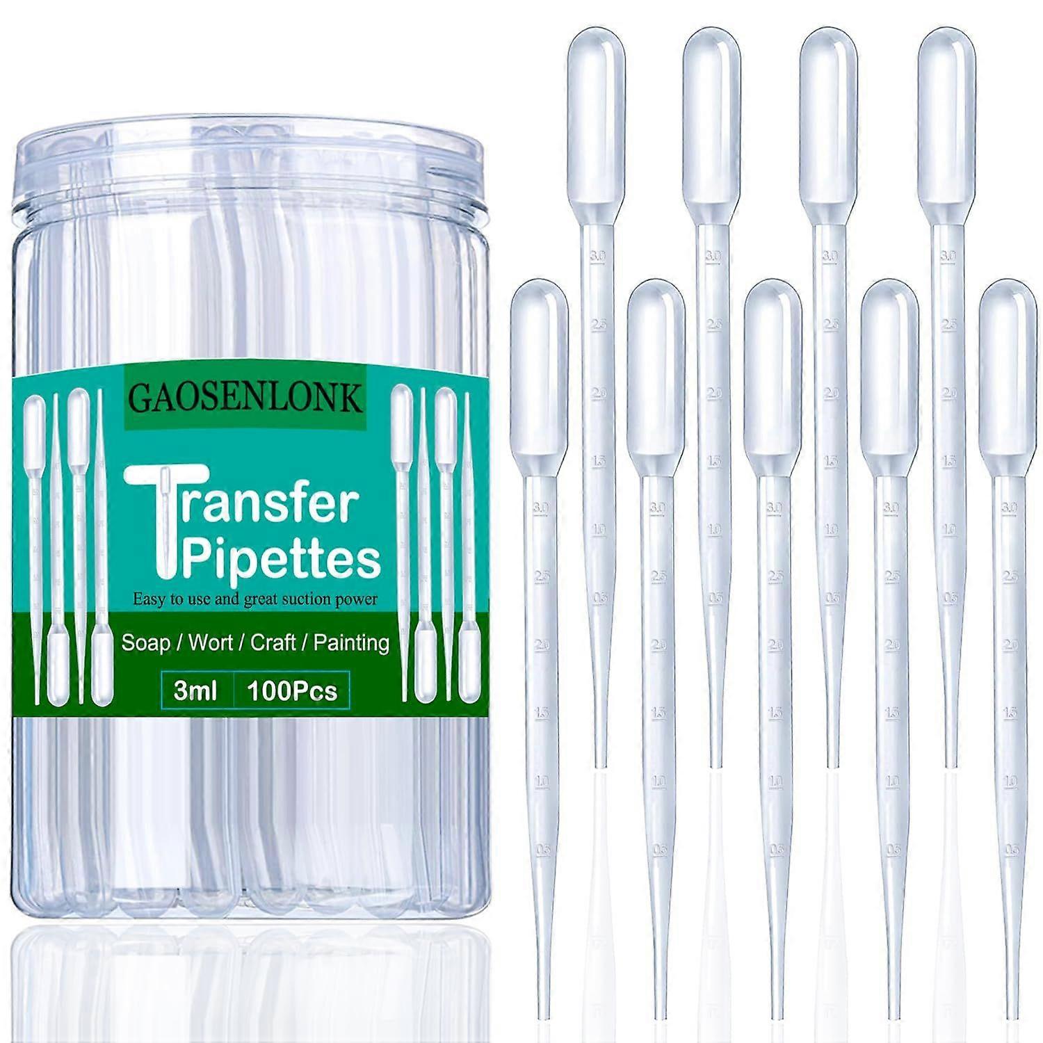 High quality brand new 100 PCS 3ML Dropper Pipettes Essential Oil Transfer, Eye