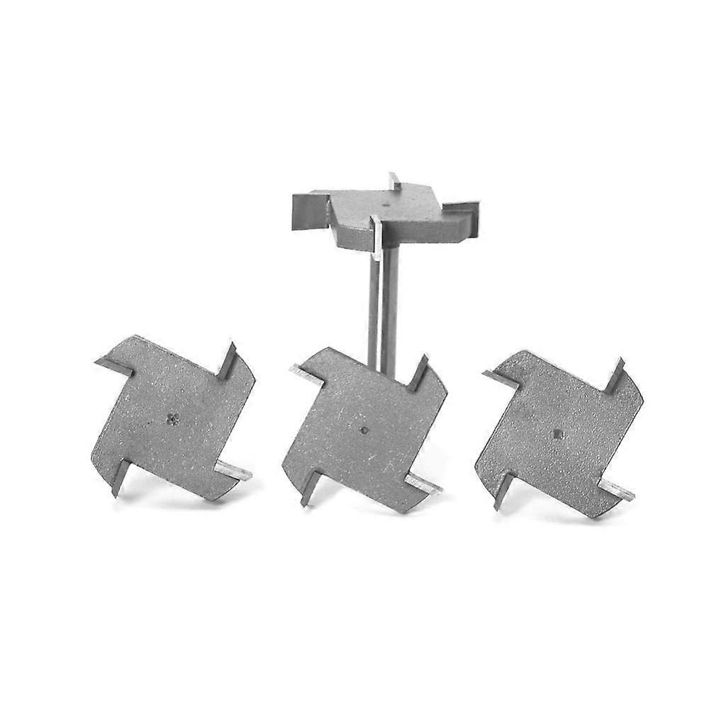 Router Bit 6mm Carbon Steel 4 Flute Edge Treatment Grooving Set, 4PCS Groove Cut Router Bits with 6mm Shank
