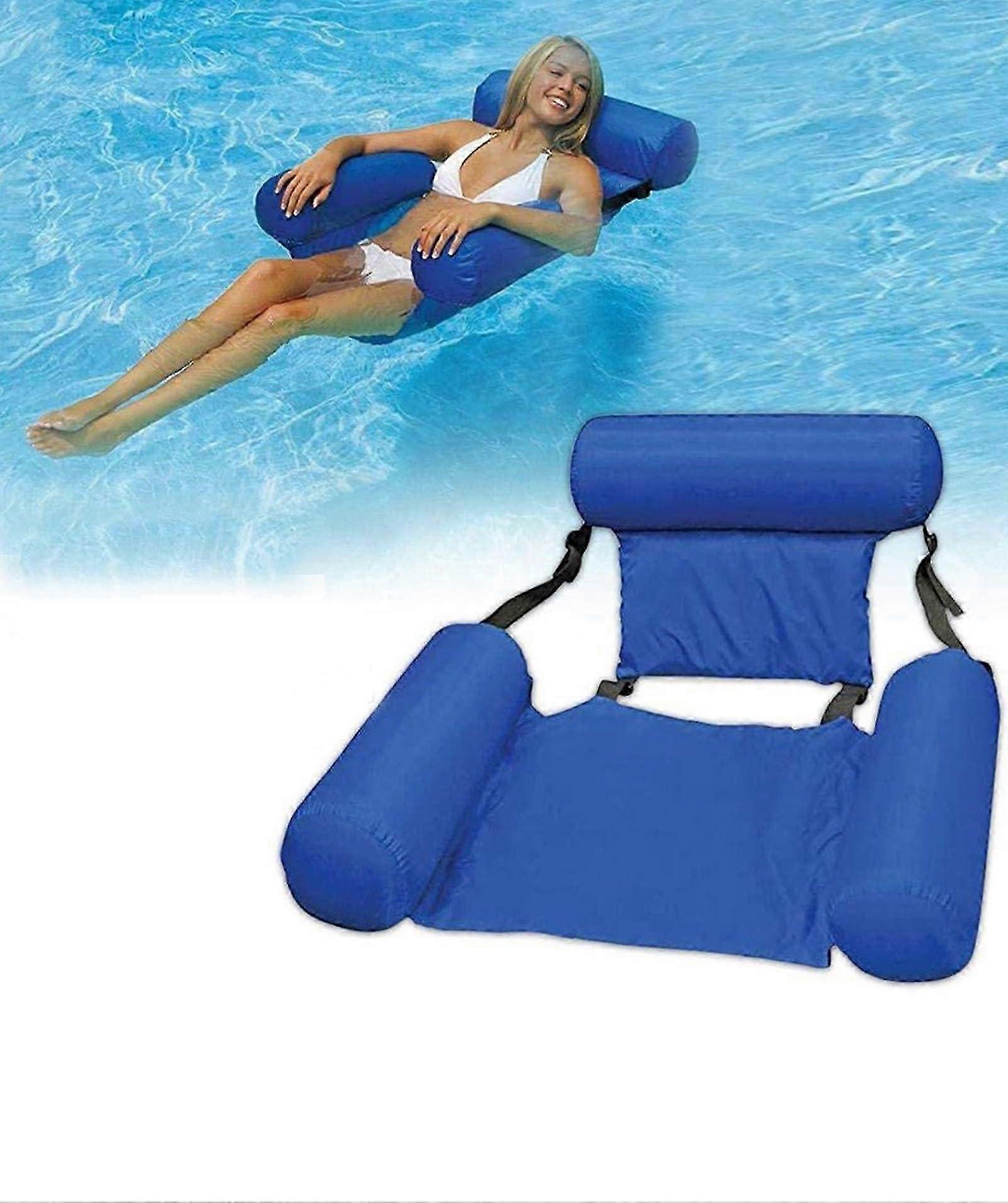 Inflatable Water Chair For Adults,2025 Swimming Pool Floats,floating Pool Chair Lounge Adjustable Fabric Pool Float Hammock For Swimming Pool Beach