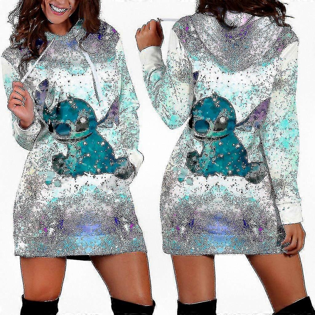 2024 Trendy 3D Printed Hoodie Dress for Women Stylish Sweater