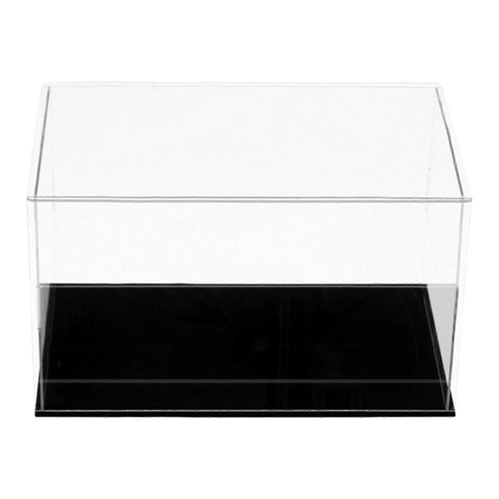 Clear Organizer Box Dustproof Protection Showcase Countertop Box Cube Organizer Stand for Figurines Collectibles Home Storage
