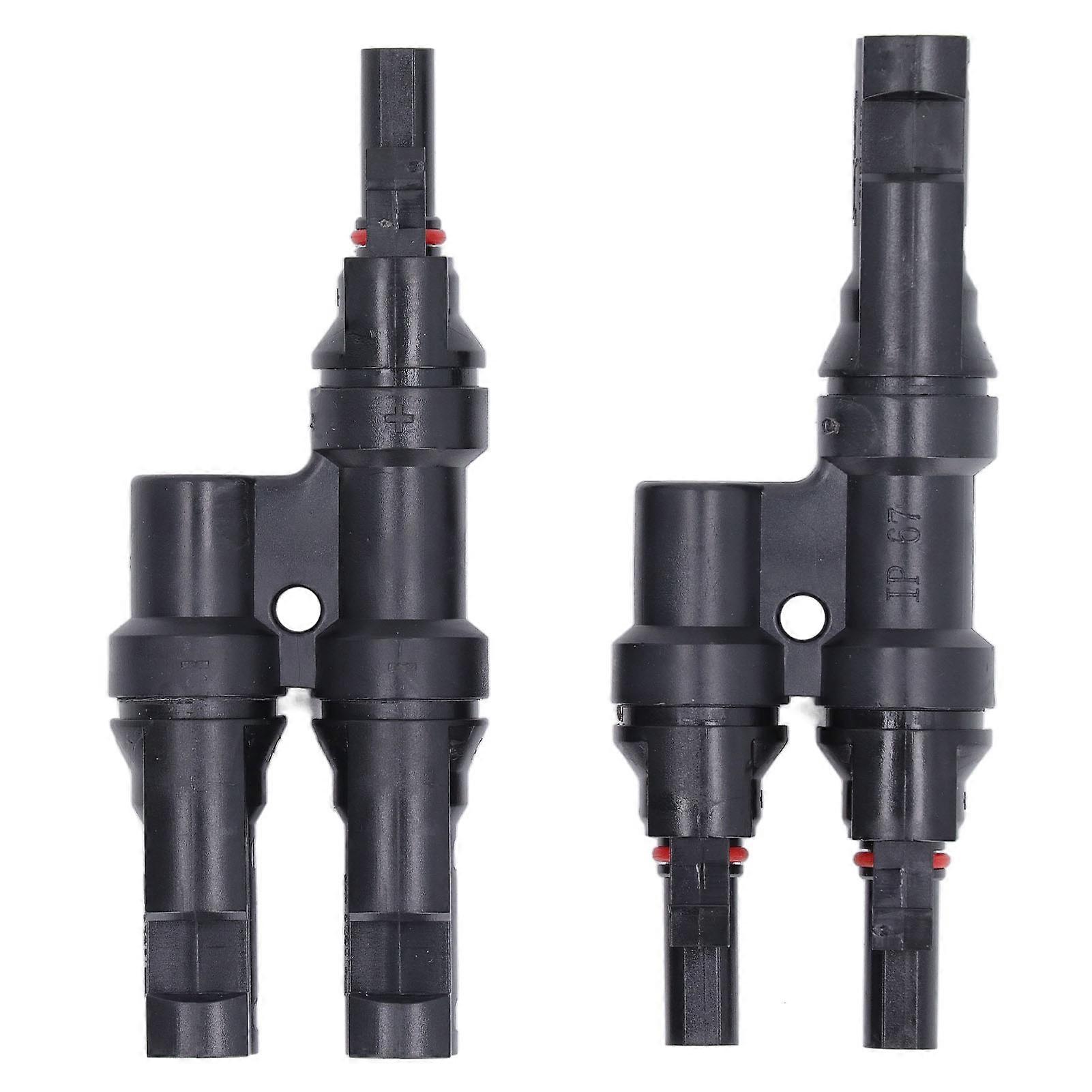 1 Pair Solar Branch Connector Panel Parallel Connection Cable Splitter Coupler DIY Mount Tool