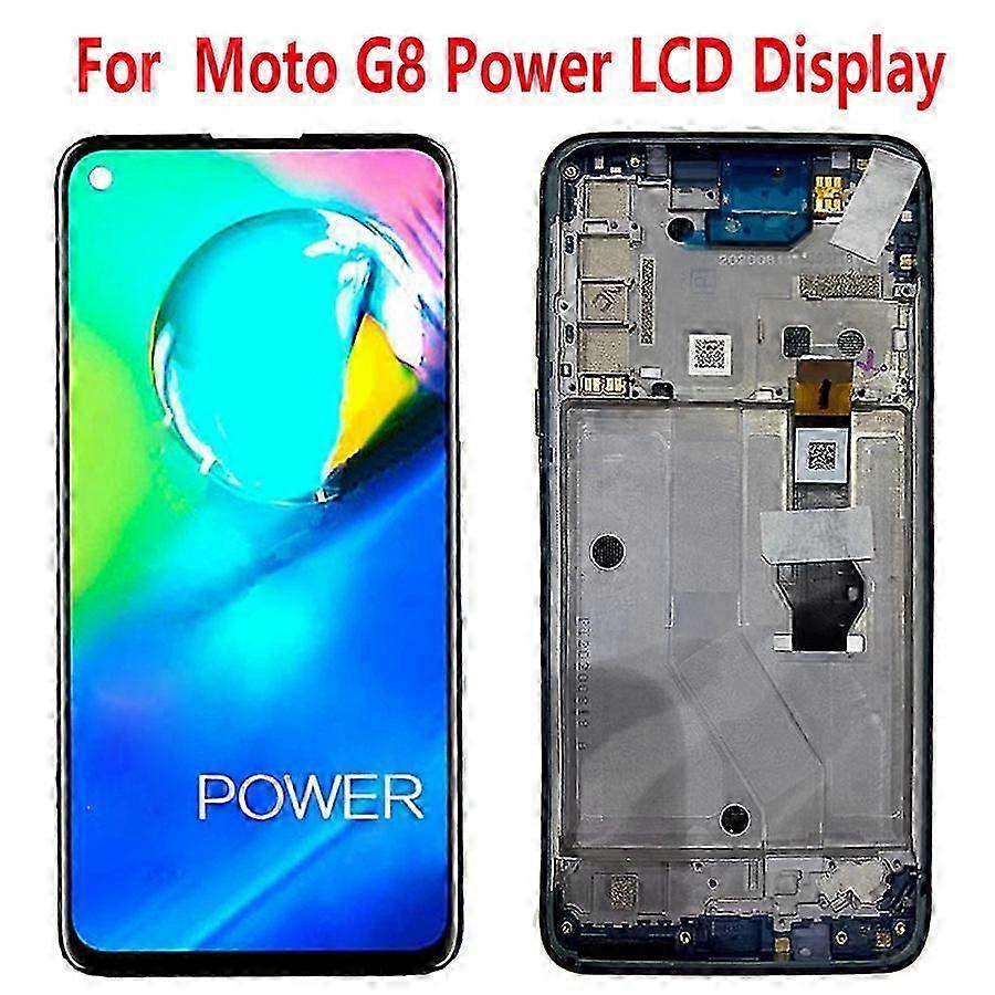 Tib 100% Tested 6.4" Screen For Motorola Moto G8 Power Lcd Screen Display Touch Glass Digitizer Assembly G8 Power Lcd With Frame