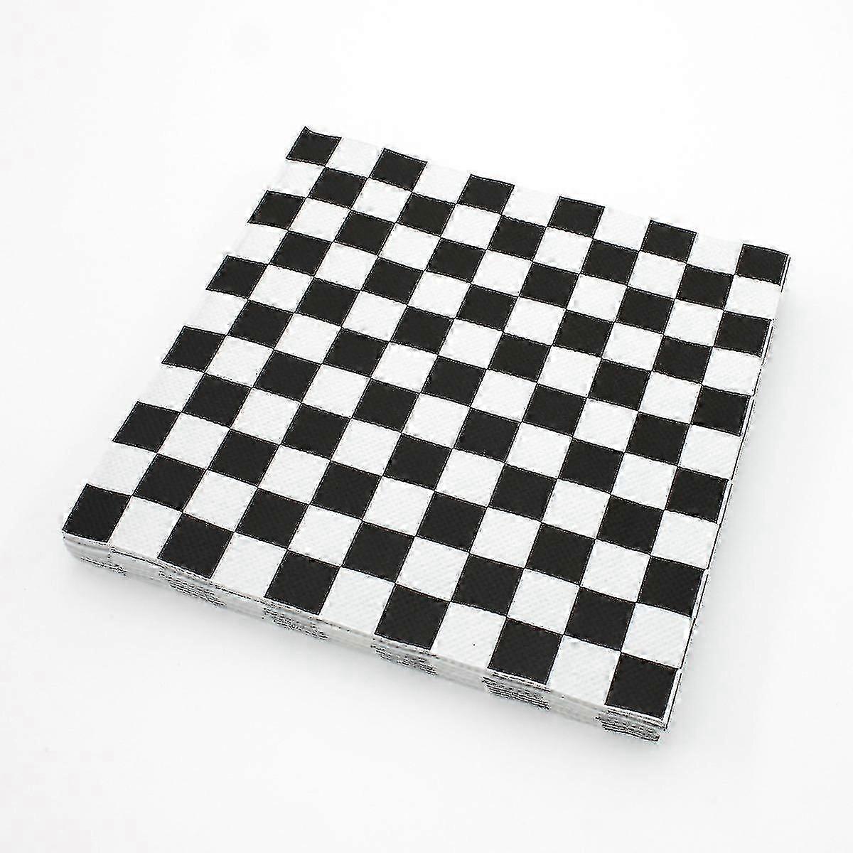 80pcs Halloween Tabletop, ensemble de serviettes, noir et blanc, 33 * 33cm