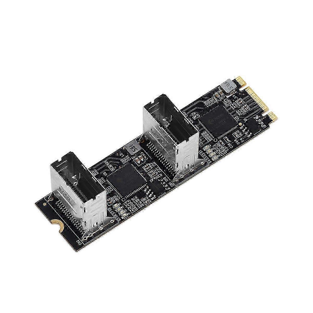 M.2 PCIe3.0 to 8 Ports SATA 6G Multiplier Controller Card B/M Key NGFF with 2 Mini SAS Interface Ea