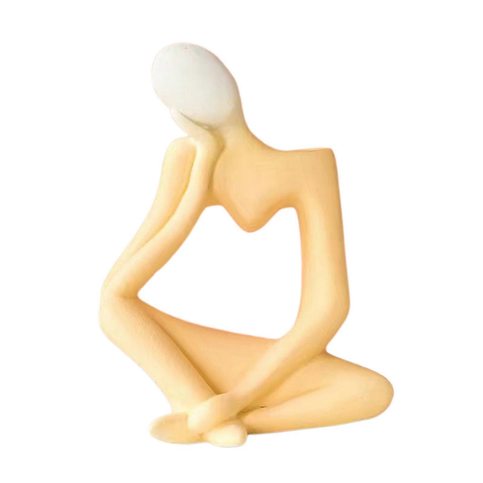 Keramisk Vase Thinker Statue Abstrakt Skap Stue Innredning