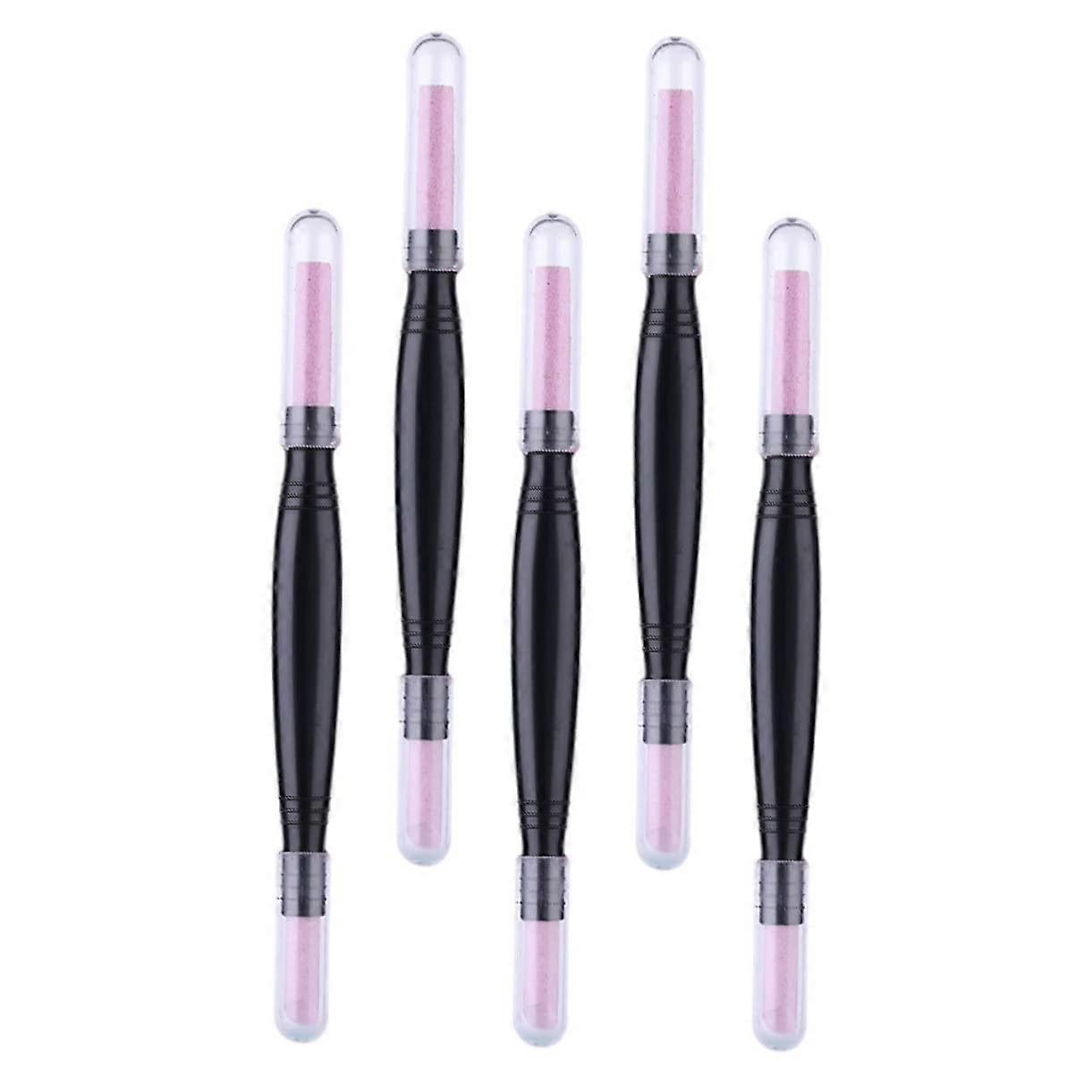 3sets Nail Cuticle Remover Tool Pumice Stone Pen Trimmer Nail File Set for Care Ergonomic Handle 5pcs3