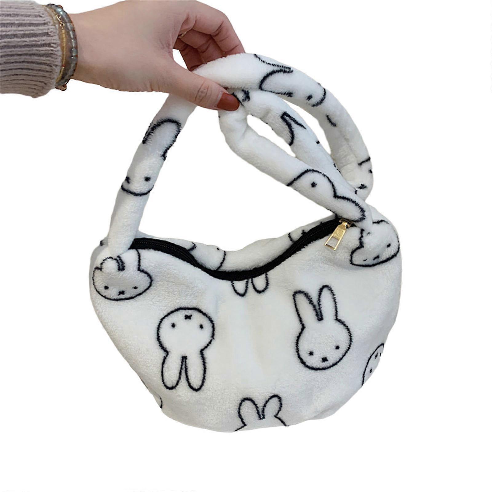 Durable Underarm Purse Fashionable Shoulder Bag Handbag Great for Shopping and Dating  white rabbit