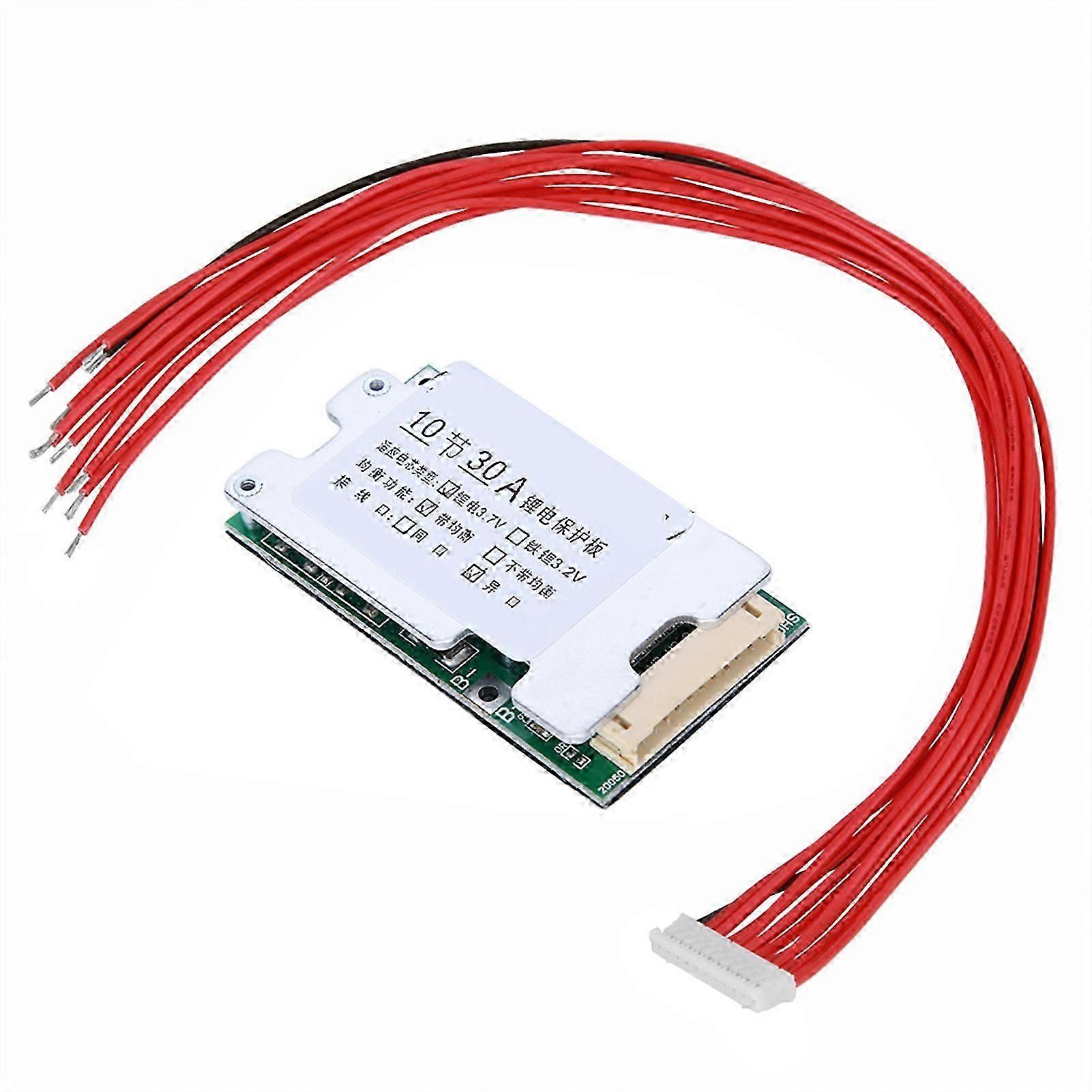 10S 36V 30A Liion Cell 18650 Battery Protection BMS PCB Board With Balance Function