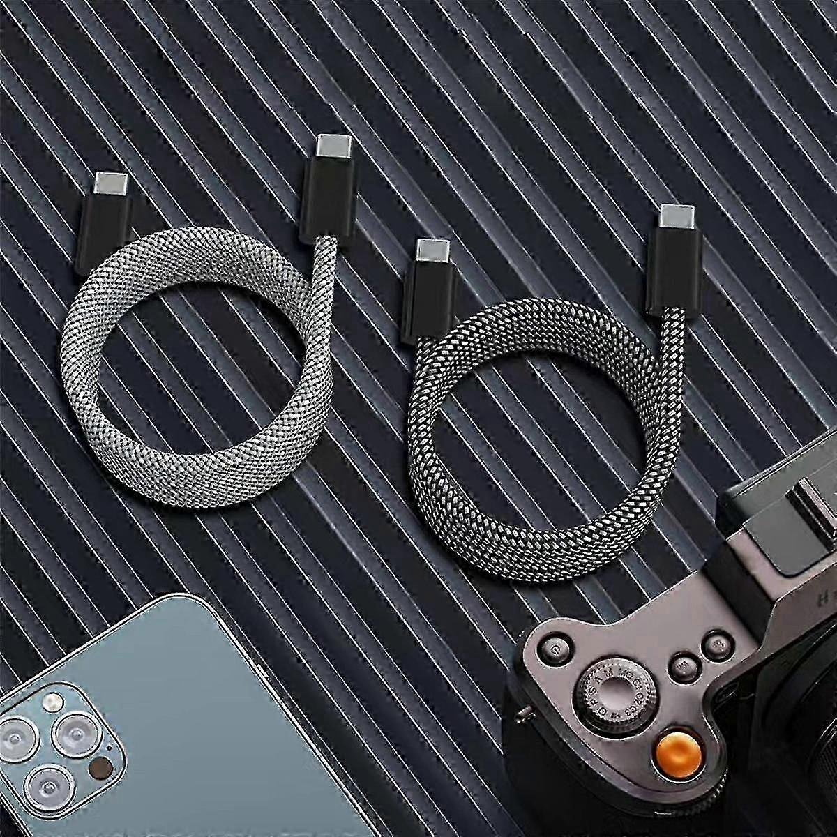 Usb C To C 100w Magnetic Fast Charger Cable Self Winding Usb Type C Fast Charging Data Cord For And