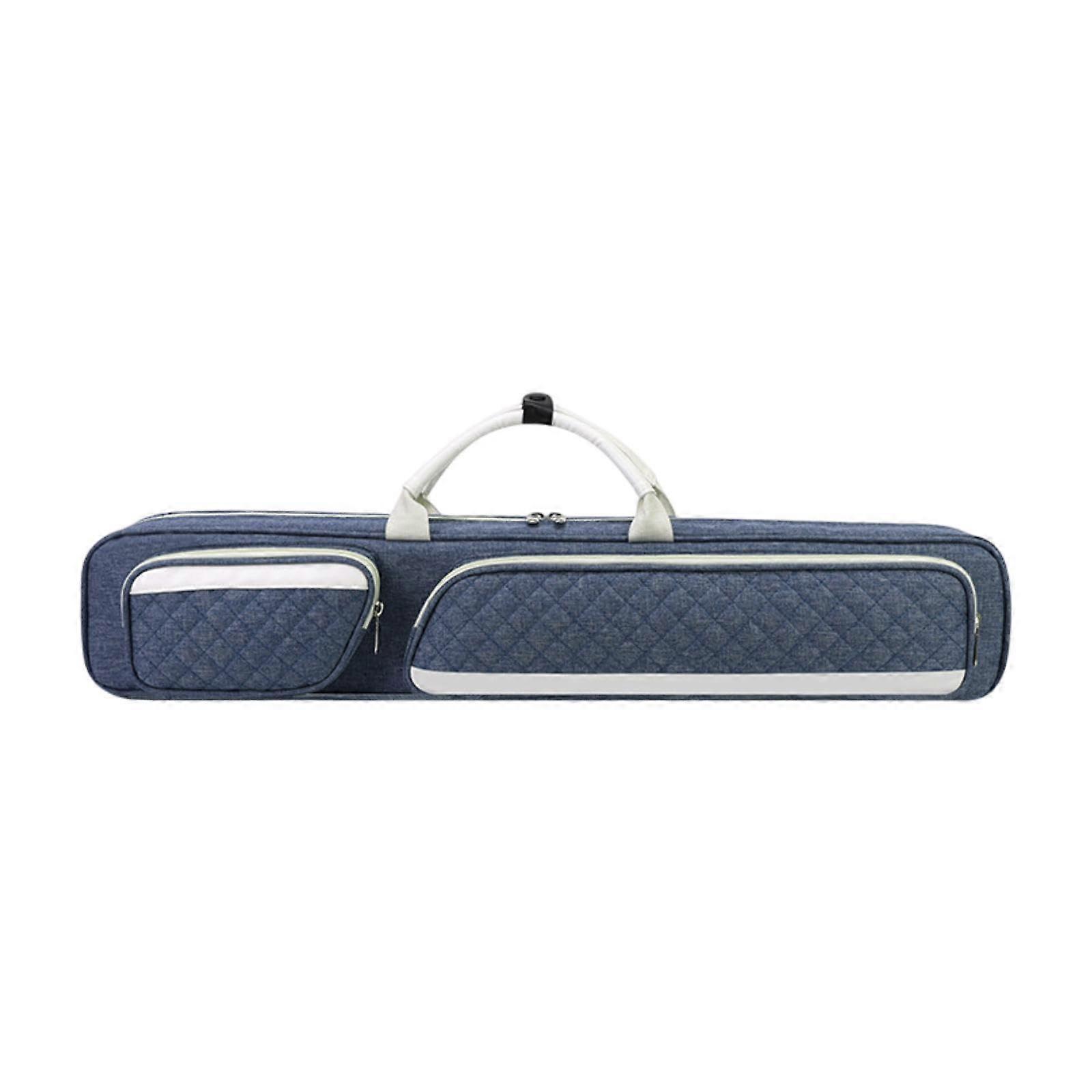 Pool Case 7-Pocket Pool Cue Case Lightweight Billiard Travel Bag With Anti-Slip Pad Blue