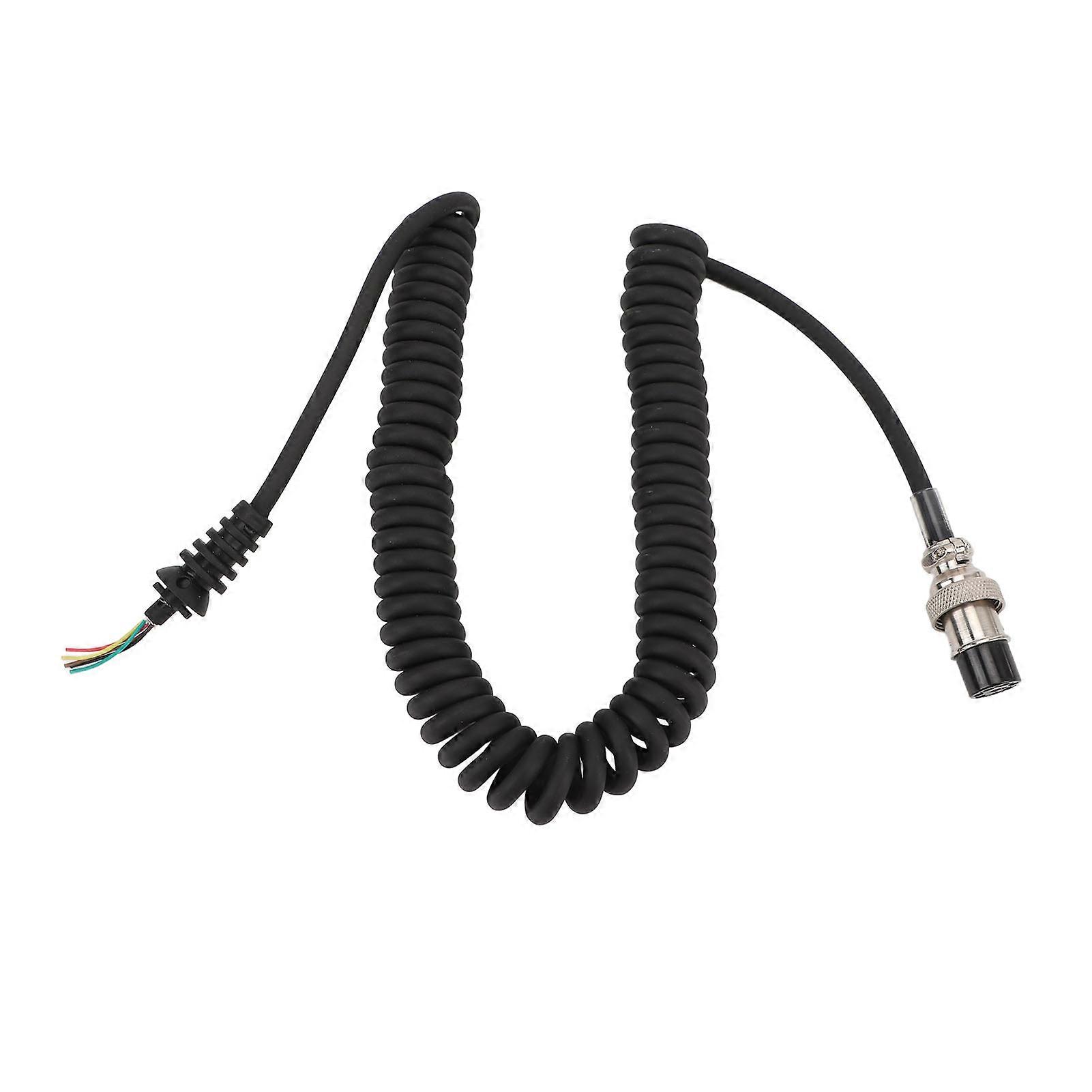 8 Pin Speaker Microphone Cable Replacement Coiled Cord for ICOM Radio Hand Microphone