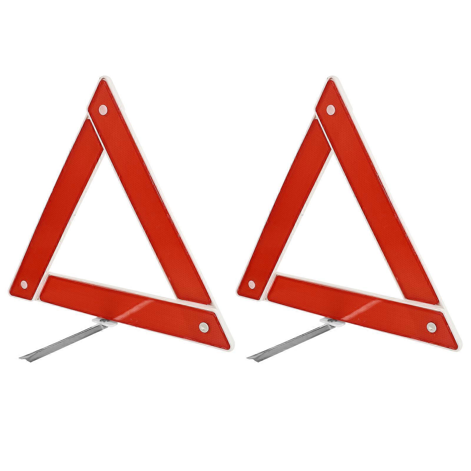 Car Warning Triangle Safety Sign Collapsible Reflective Roadside Tripod for Vehicle Maintenance and Road Construction Sturdy Structure Easy