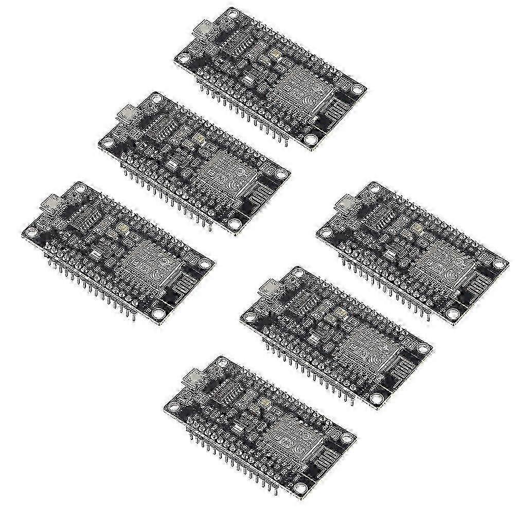 6Pcs Wireless Module Development Board suitable for certain brand, Node-MCU V3 with ESP8266 and ESP-12F, featuring CH-340 for WiFi connectiv