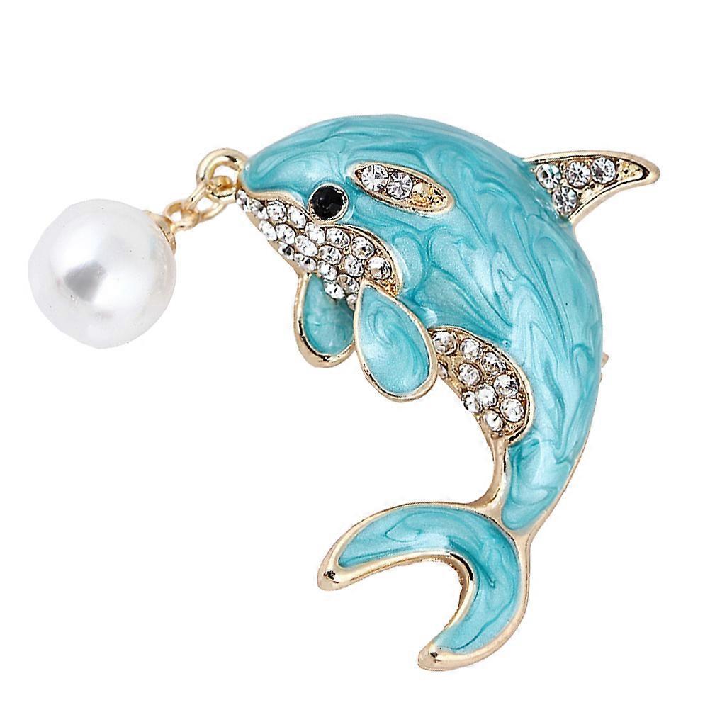 Unique Pearl Brooch Pin, Stunning Dolphin Appearance, Add Personal Style