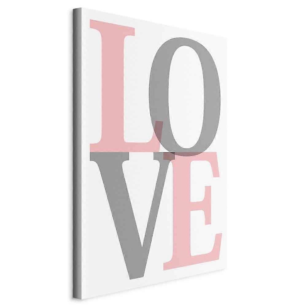 Leinwandbild - Graue Liebe (1 Teil) Vertikal