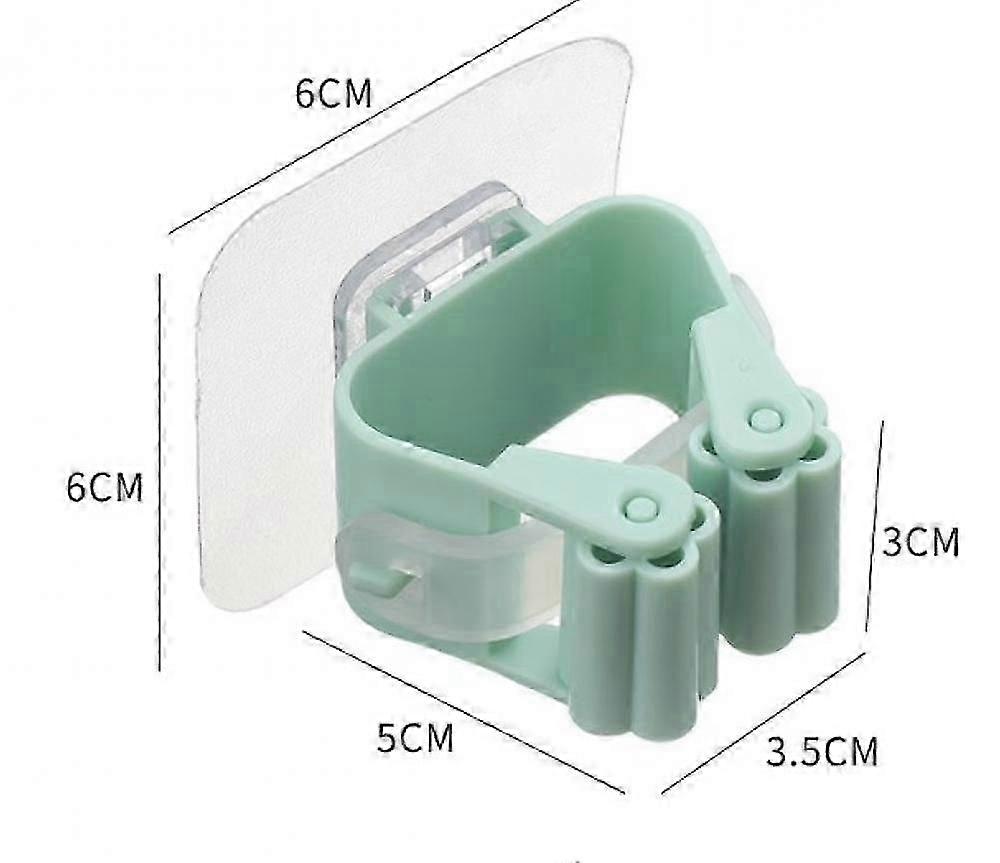 ほうきホルダーキッチンバスルームガーデンライトグリーン用壁掛けモップ収納ラック-10個